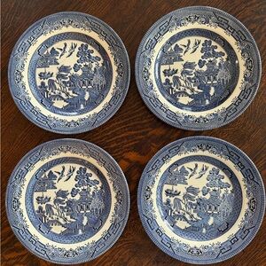 Blue Willow Salad Plates Set of 4